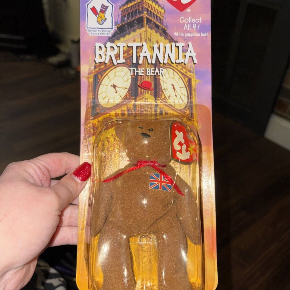 Vintage TY Britannia The Bear Beanie Baby 1997 Retired